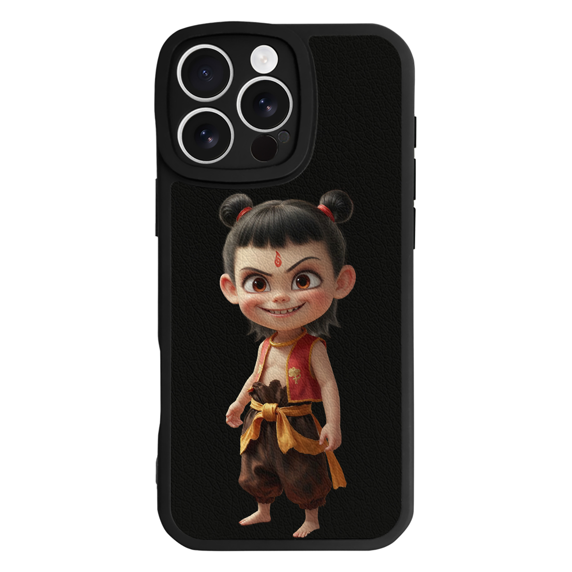 （画像用） Ne Zha 2 ナタ 魔童の大暴れ 【iPhone 16シリーズ対応】シリコンスマホケース（レザー調） 材質：シリコン
